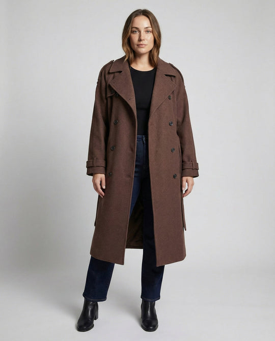 Bequemer Oversized Wollmantel Damen | Heidi-Mode