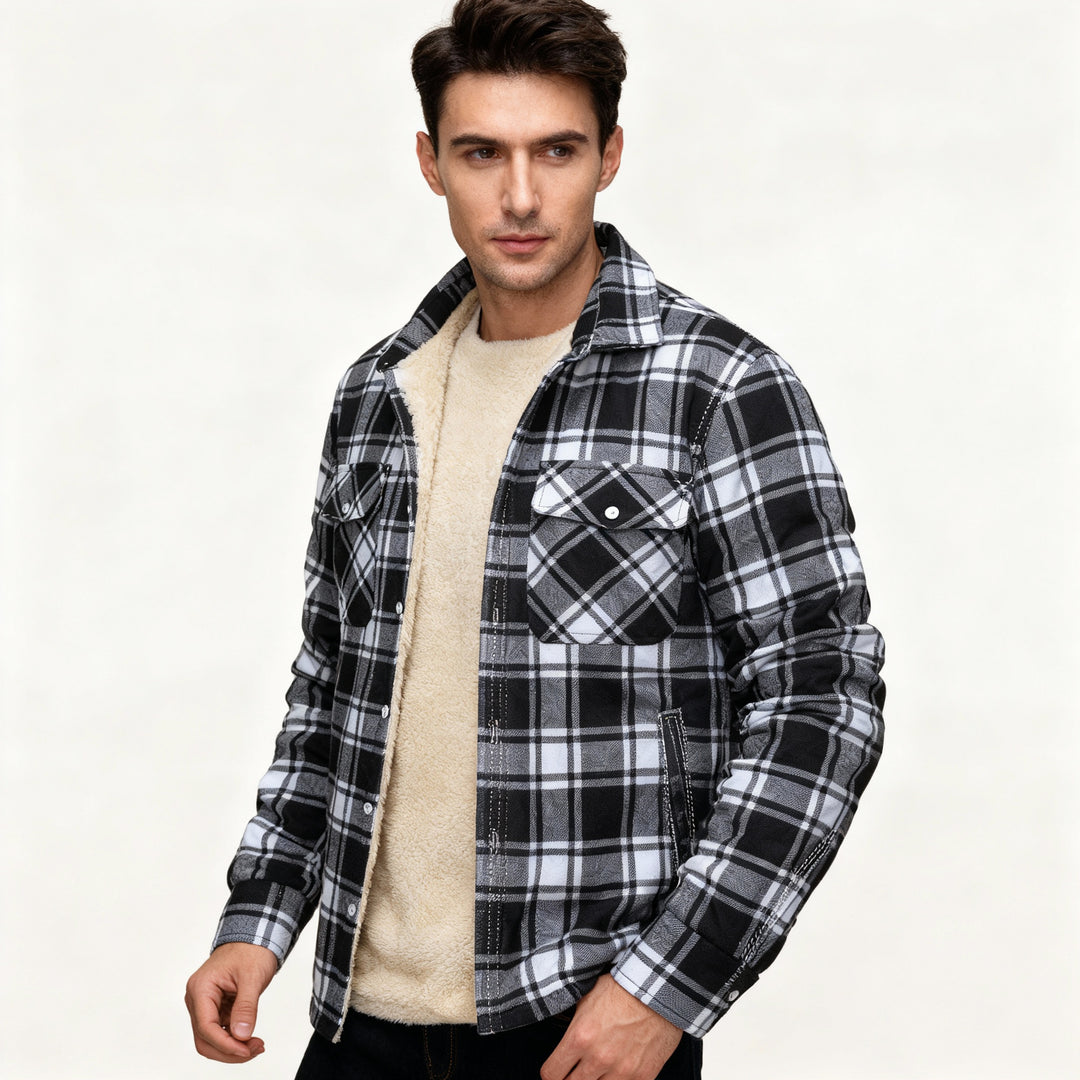 Heidi-Mode | Fleecegefütterte Karierte Jacke – Warm & Stilvoll