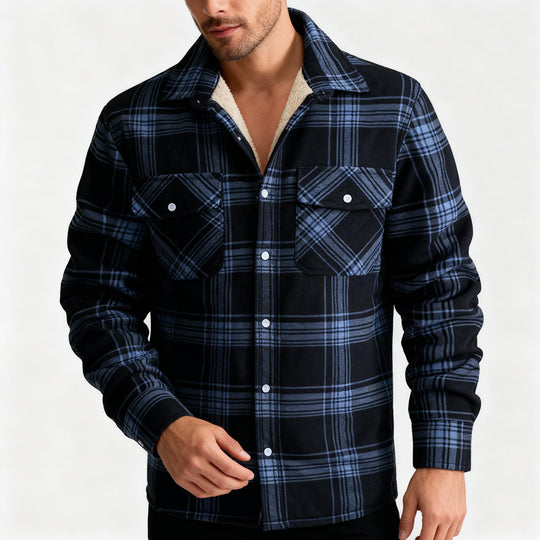 Heidi-Mode | Fleecegefütterte Karierte Jacke – Warm & Stilvoll