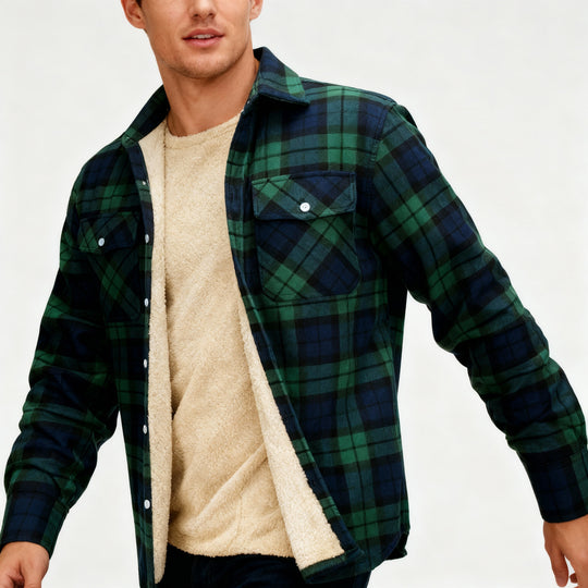 Heidi-Mode | Fleecegefütterte Karierte Jacke – Warm & Stilvoll