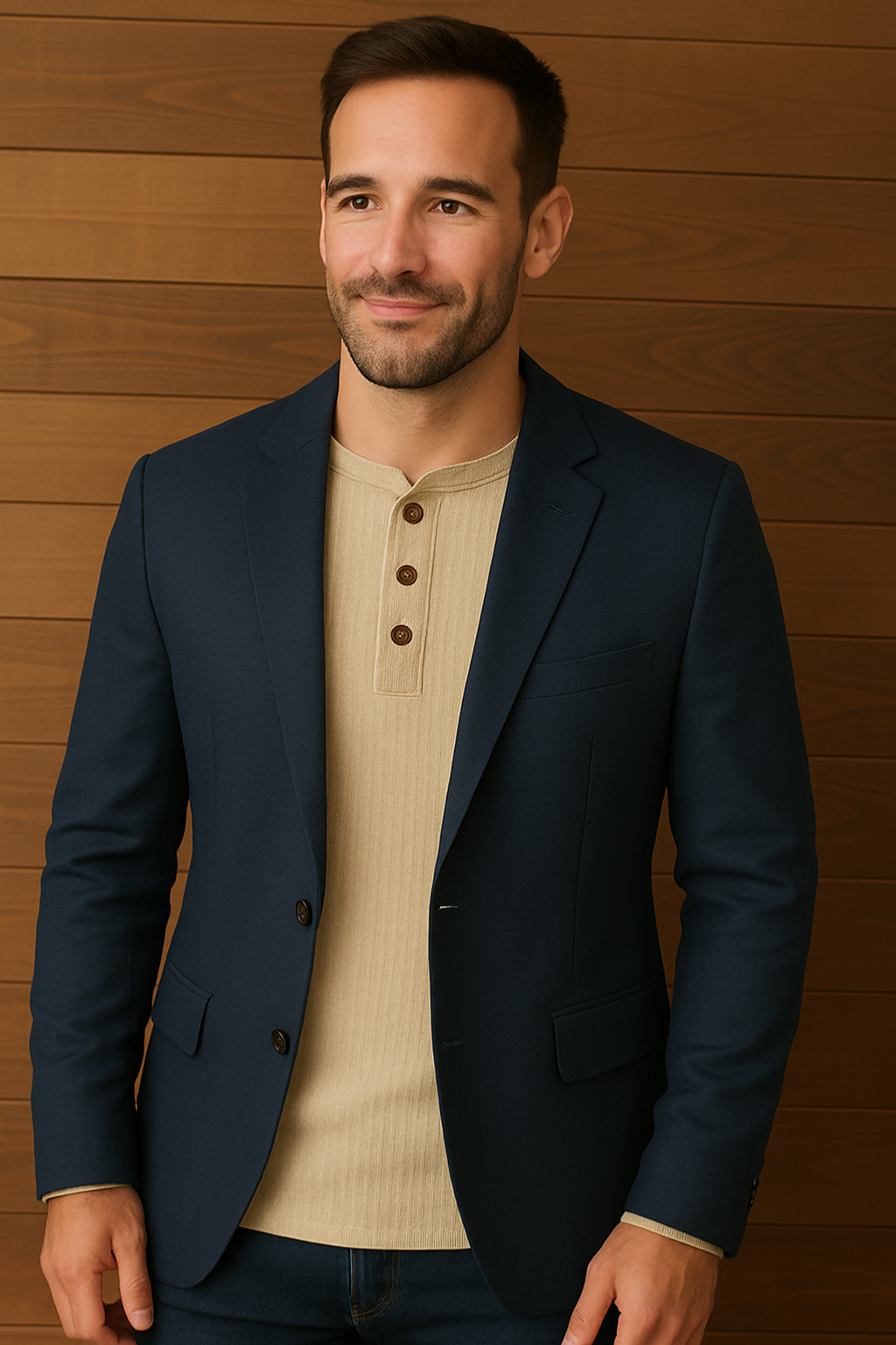 Heidi-Mode | Shirt Waffelstruktur Herren T-Shirt