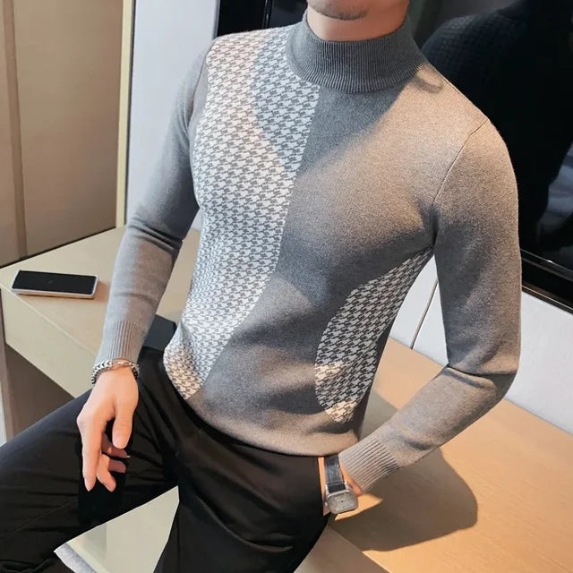 Heidi | Eleganter Herrenstrickpullover mit Rollkragen - Winter 2024 Edition