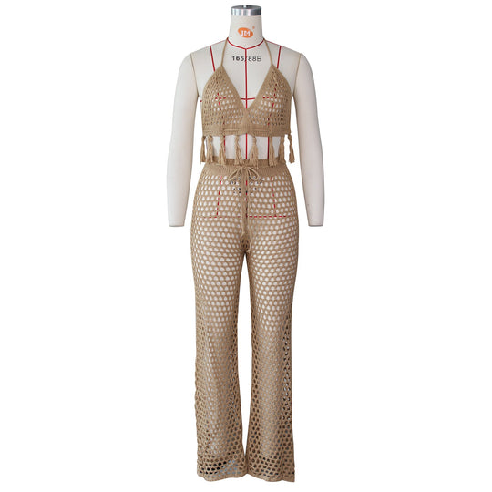 Heidi-Mode | Gestrickte Halterlose Bh- und Hosen-Sets