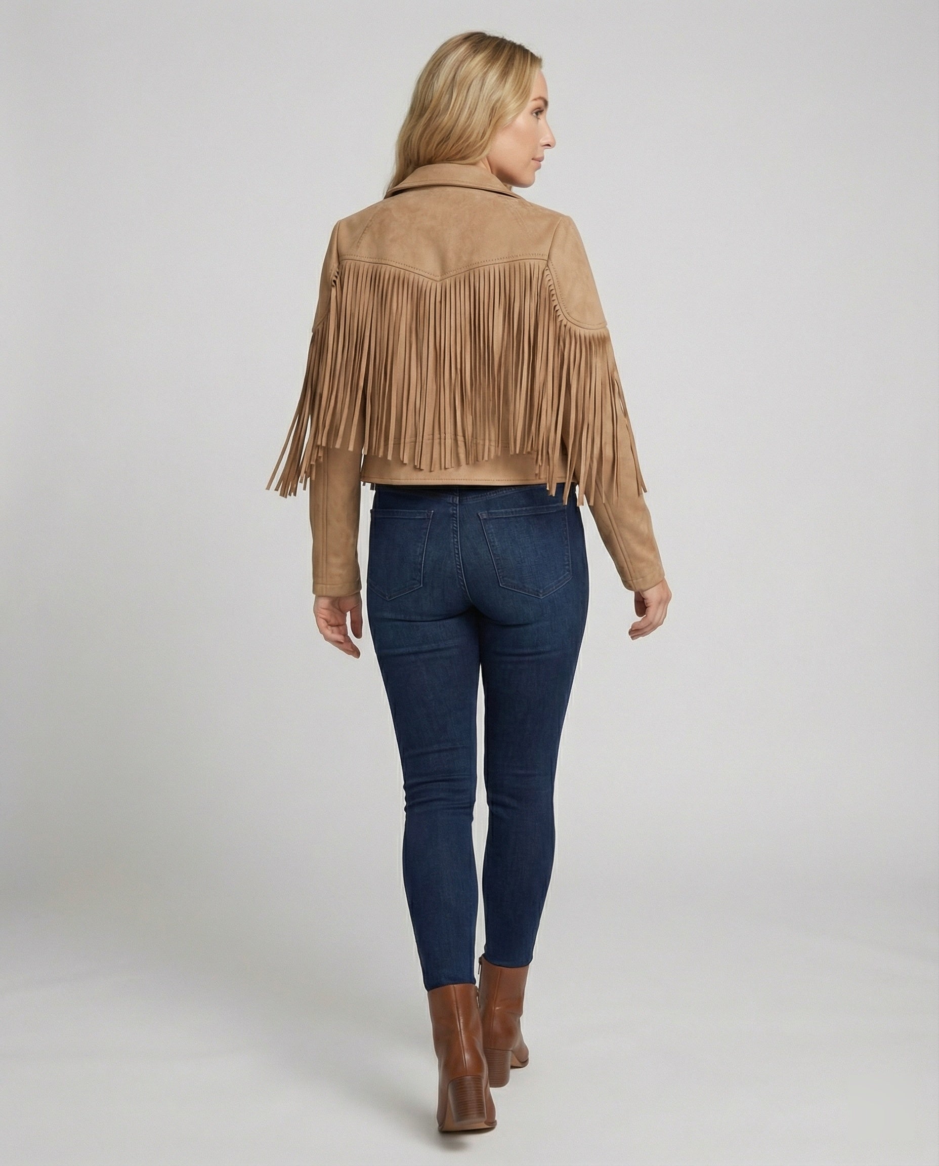 Heidi-Mode | Retro Chic Jacke Mit Fransen