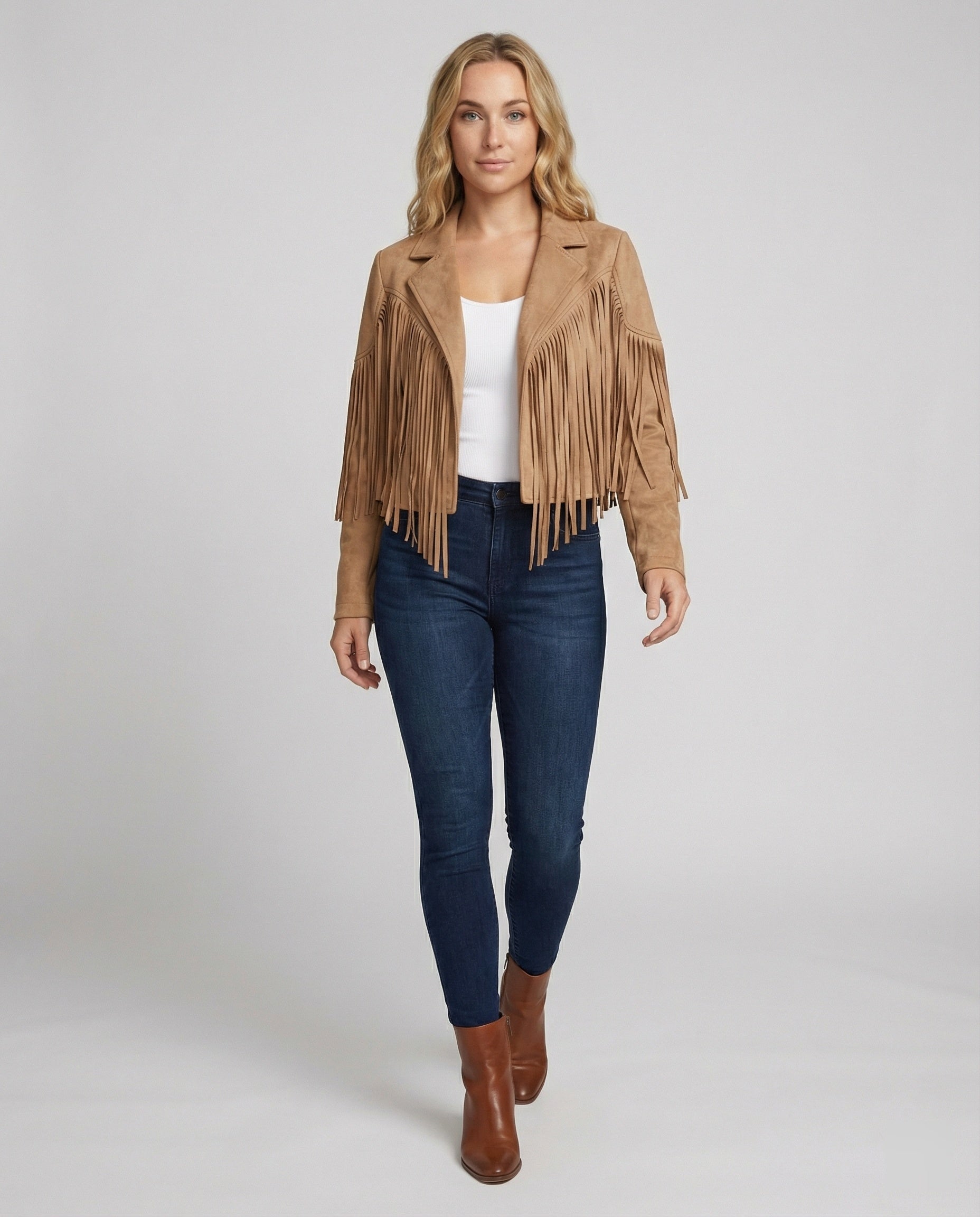 Heidi-Mode | Retro Chic Jacke Mit Fransen