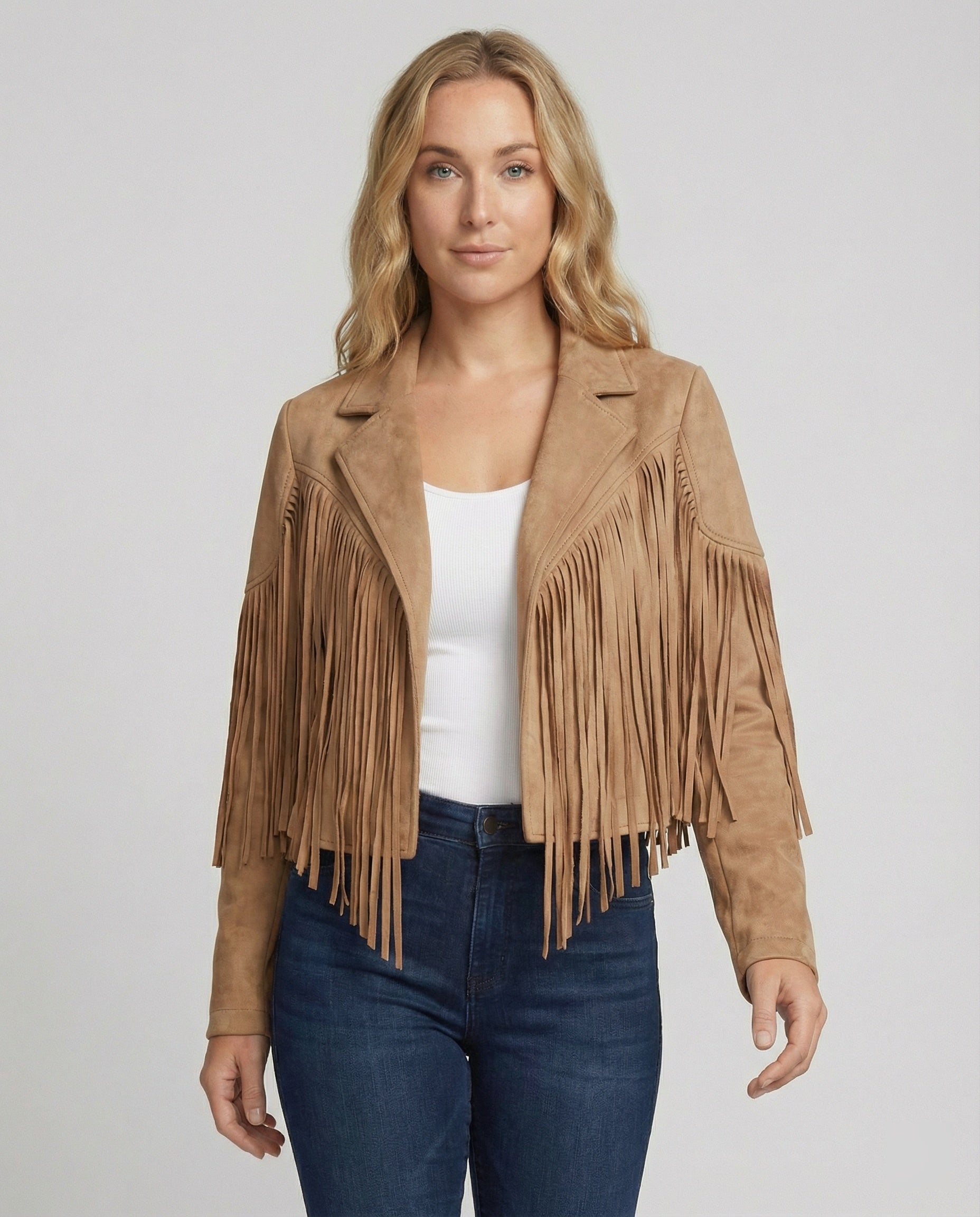 Heidi-Mode | Retro Chic Jacke Mit Fransen