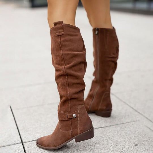 Heidi-Mode | Warme Wildlederstiefel - Gemütliche Winterschuhe