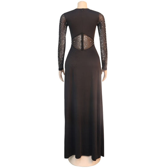 Heidi-Mode | Sparkle Durchsichtiger Maxi-Rock Jumpsuits