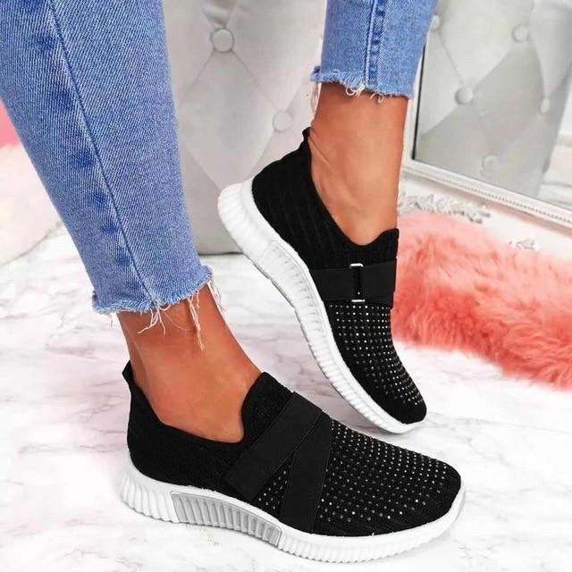 Slip-On-Sneaker für Damen mit Klettverschluss | Verbessern Sie Ihre Laufhaltung!