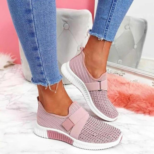 Slip-On-Sneaker für Damen mit Klettverschluss | Verbessern Sie Ihre Laufhaltung!