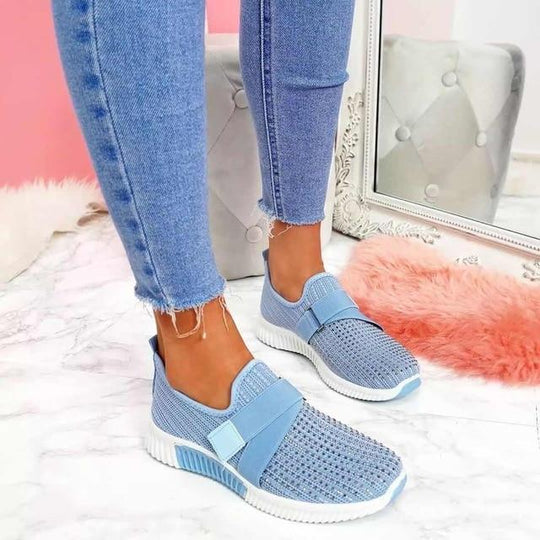 Slip-On-Sneaker für Damen mit Klettverschluss | Verbessern Sie Ihre Laufhaltung!