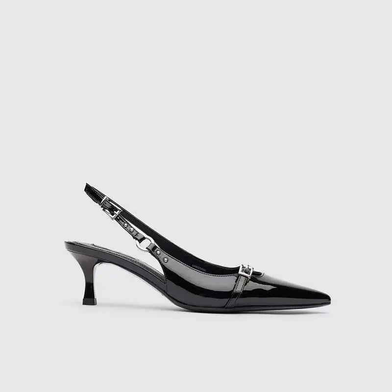 Heidi-Mode | Hochhackige Sandalen Schnalle Punk Stil Stiletto Spitz Zehe Sexy Mode Damen Schuhe Luxus Sandalen Damen Designer