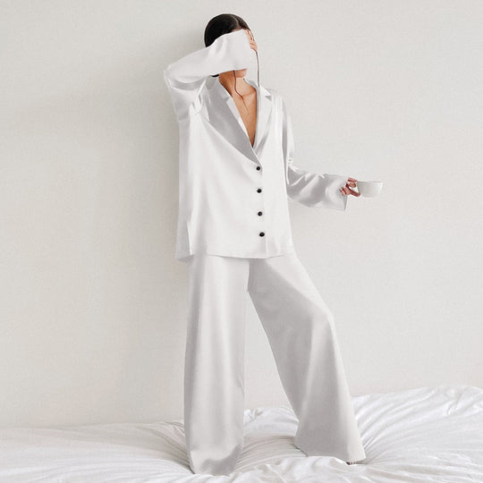 Heidi-Mode - Übergroßes Pyjama-Set aus Satinseide