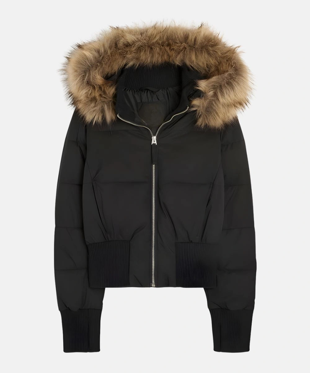 Damen Gesteppt Winterjacke mit Warm & Abnehmbarer Kapuze | Heidi-Mode