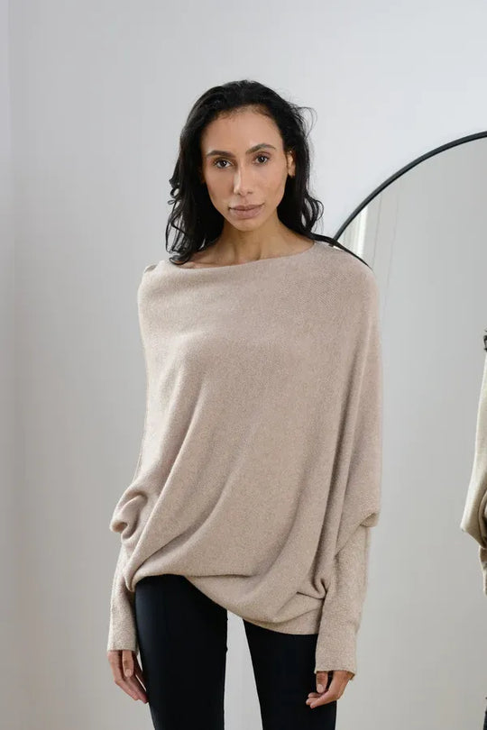 Asymmetrischer Wolken Drapierte Pullover