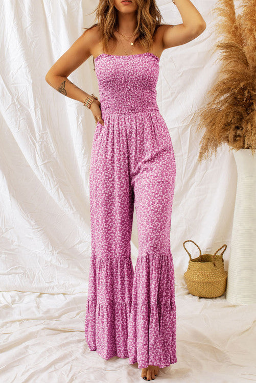 Heidi-Mode | Weite Bein Floral Jumpsuit