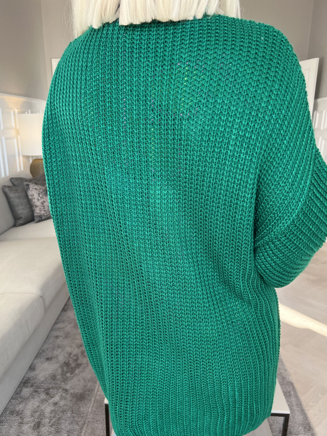 Heidi-Mode | Kurze Strickjacke mit Ballonärmeln