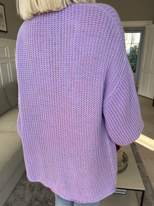Heidi-Mode | Kurze Strickjacke mit Ballonärmeln