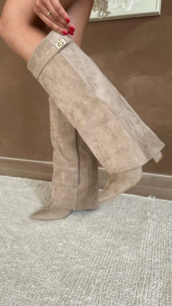 Heidi-Mode | Hochwertige Kniehohe Stiefel aus Wildleder