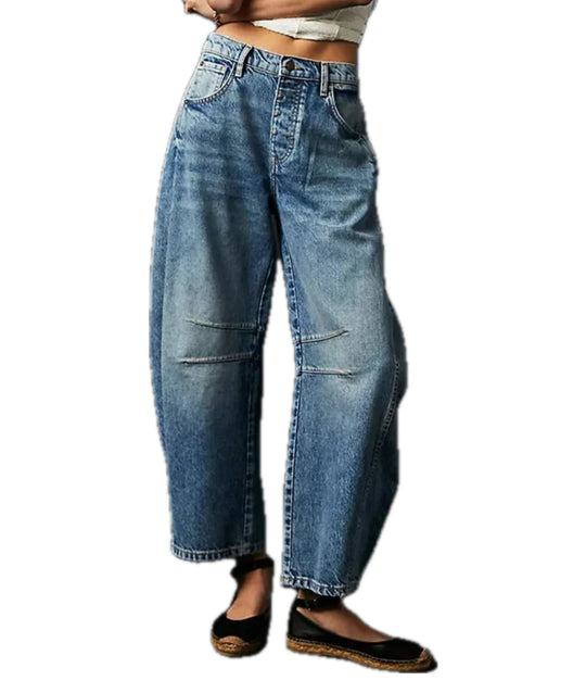 Heidi-Mode | Damen Casual Baggy Hosen Denim