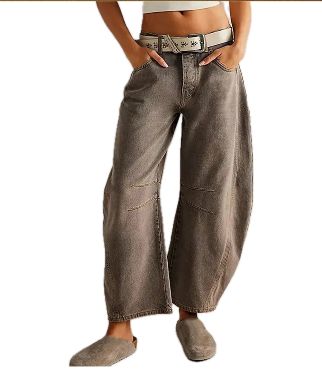 Heidi-Mode | Damen Casual Baggy Hosen Denim