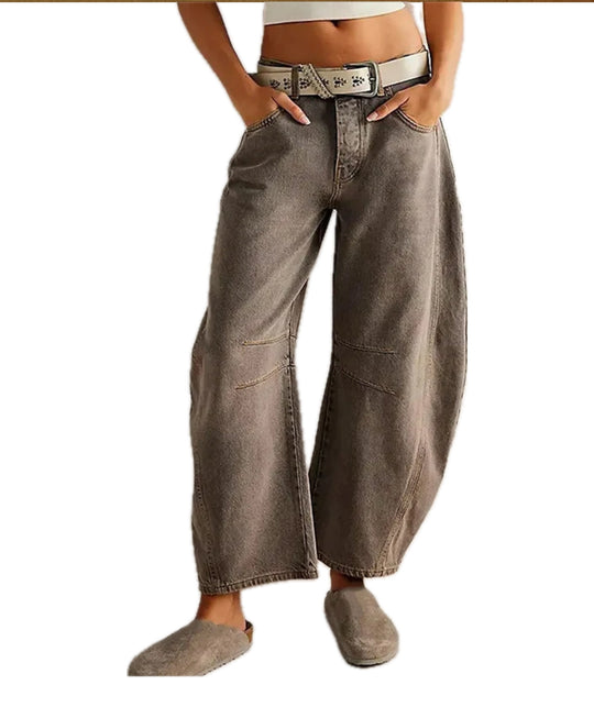 Heidi-Mode | Damen Casual Baggy Hosen Denim