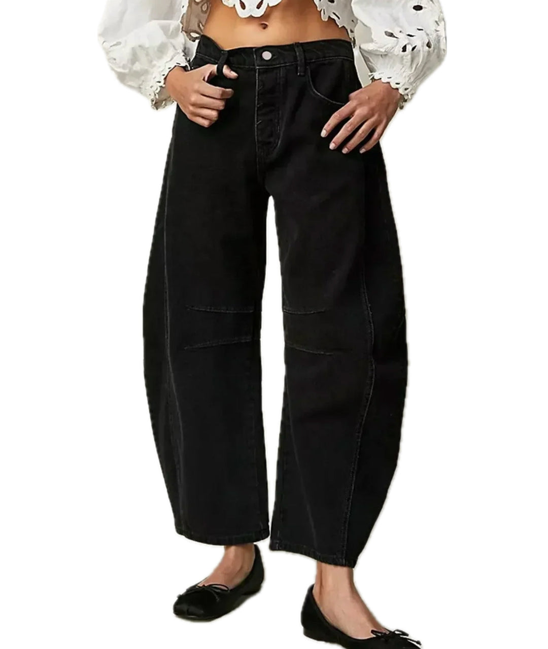 Heidi-Mode | Damen Casual Baggy Hosen Denim