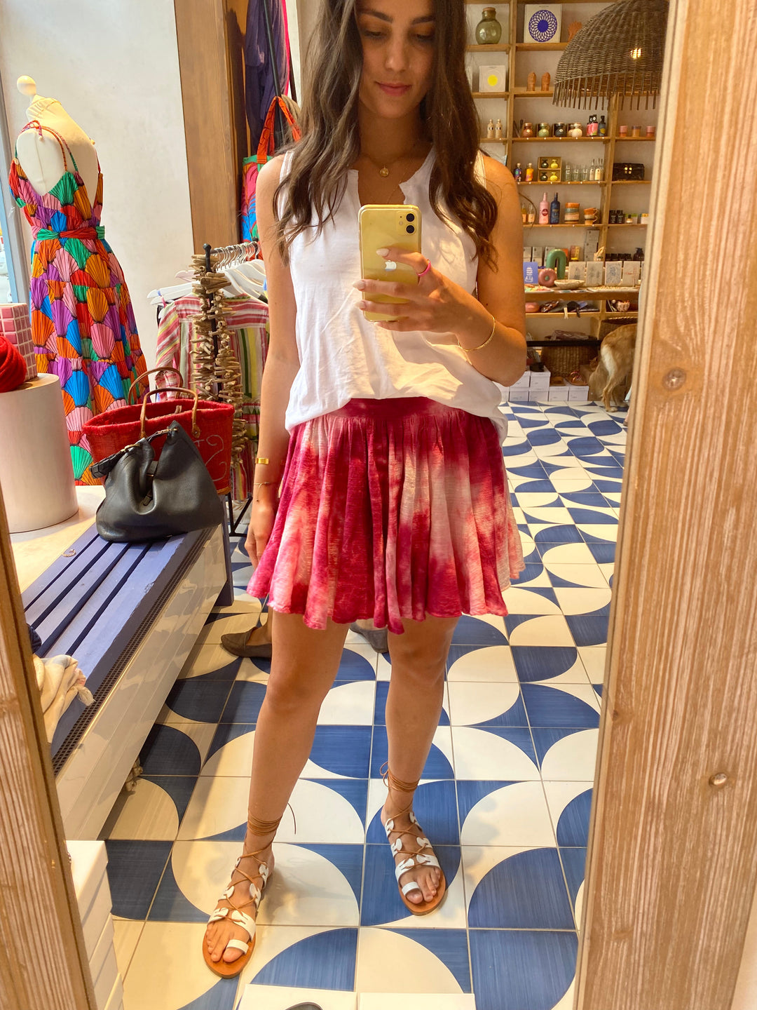 SKIRT "MARBLE" RASPBERRY