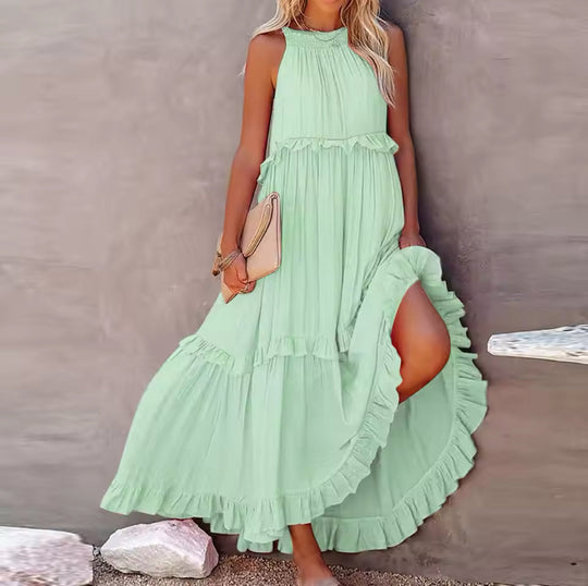 Ärmelloses Sommerkleid mit Bauchabdeckung