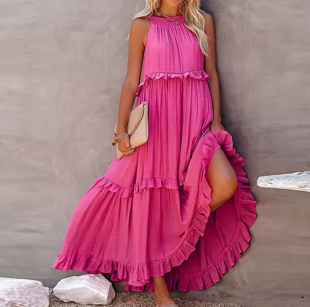 Ärmelloses Sommerkleid mit Bauchabdeckung