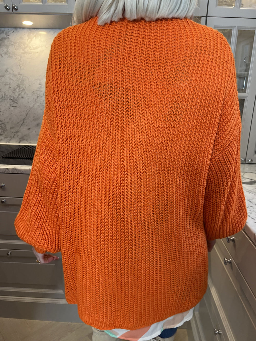 Heidi-Mode | Kurze Strickjacke mit Ballonärmeln