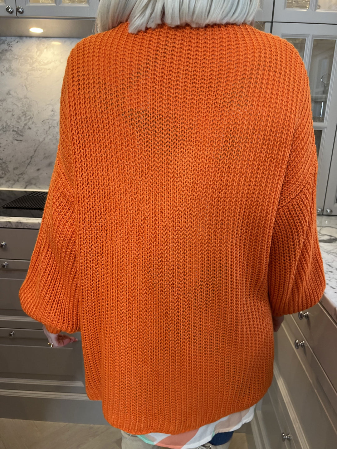 Heidi-Mode | Kurze Strickjacke mit Ballonärmeln