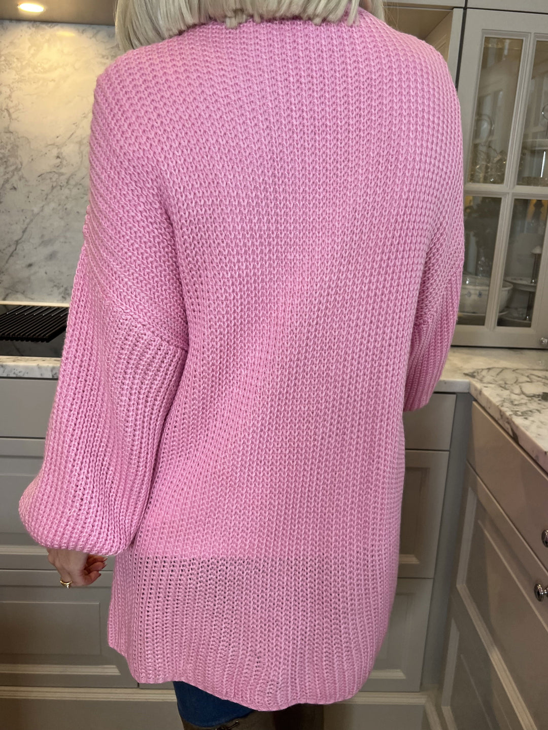 Heidi-Mode | Kurze Strickjacke mit Ballonärmeln