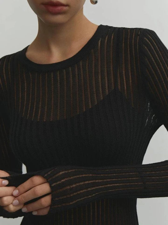Elegantes gestreiftes durchsichtiges Top