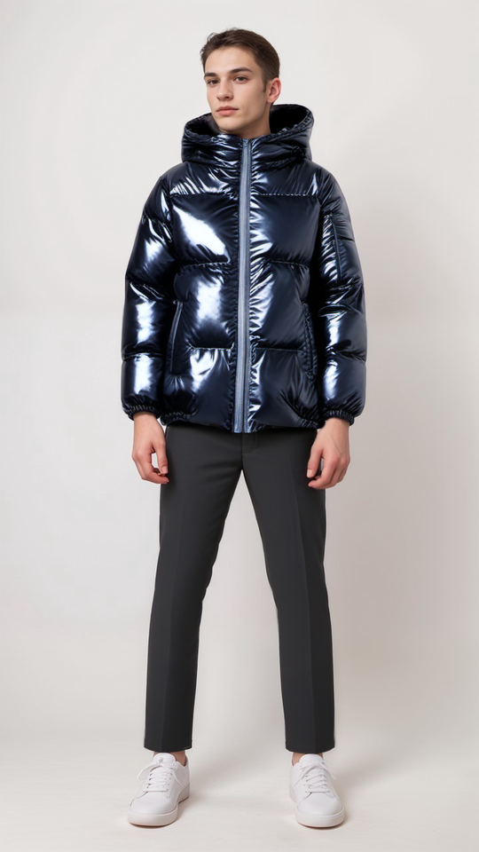 Heidi-Mode | Gepolsterte Winterjacke mit Kapuze Polyester Warm und Wasserabweisend