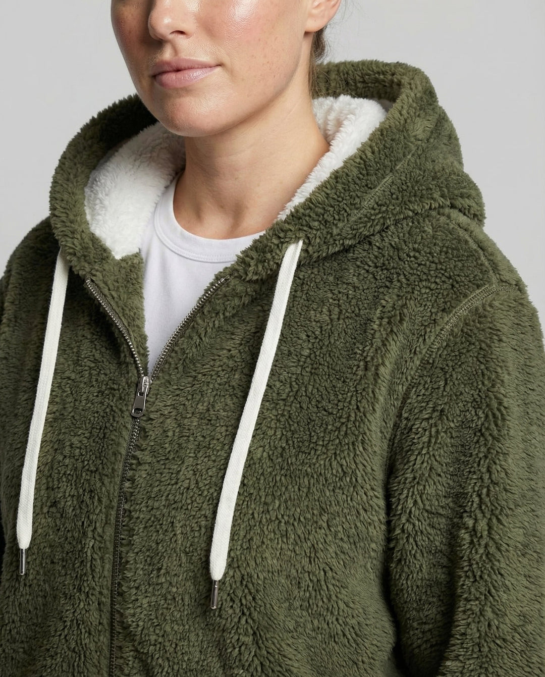 Übergroße Teddyjacke Damen | Heidi-Mode