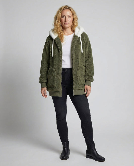 Übergroße Teddyjacke Damen | Heidi-Mode