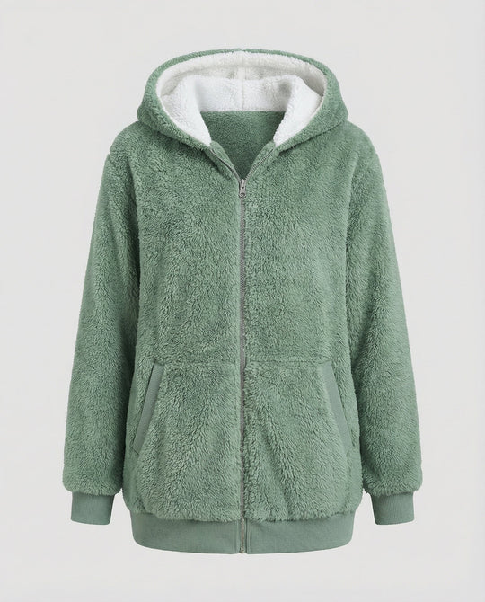 Übergroße Teddyjacke Damen | Heidi-Mode