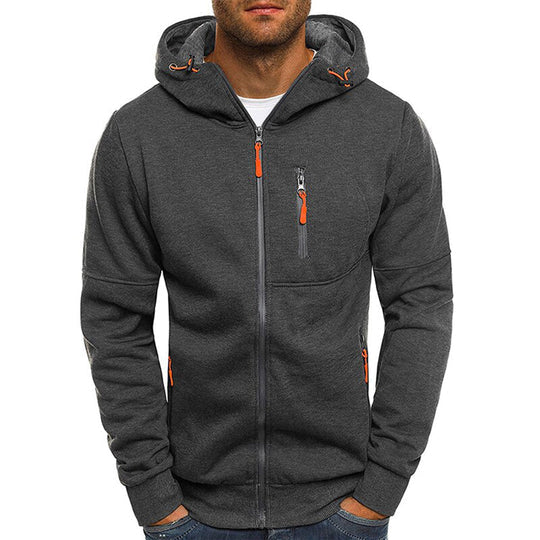 Heidi-Mode | Sweat-Shirt Homme Avec Capuche Et Fermeture Éclair