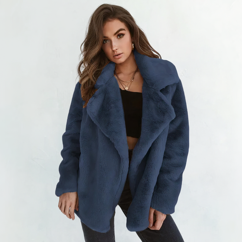 Mantel mit Plüschjacke