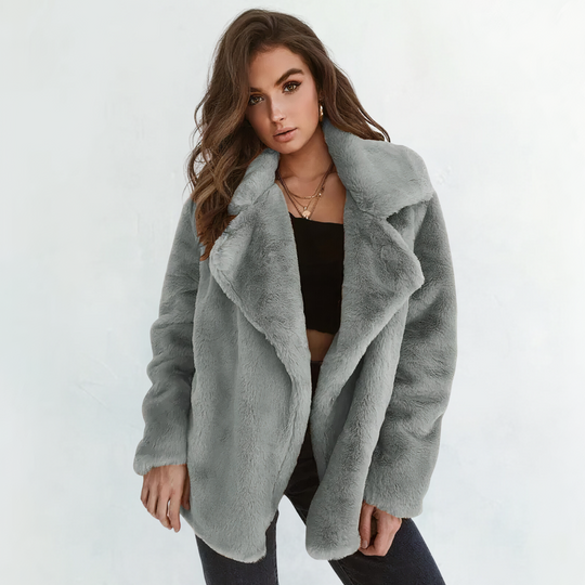 Mantel mit Plüschjacke