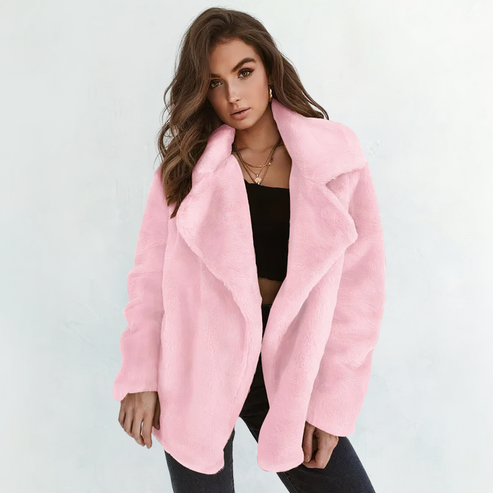 Mantel mit Plüschjacke