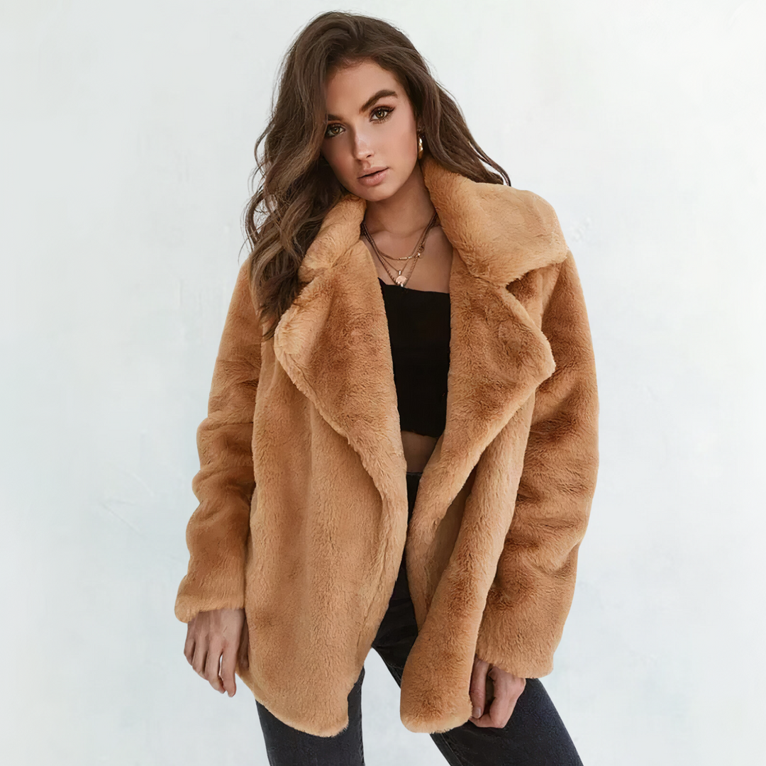 Mantel mit Plüschjacke