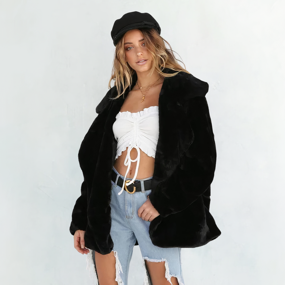 Mantel mit Plüschjacke