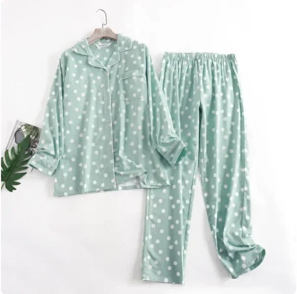 Heidi-Mode | Bequemes Damen Pyjama Satz mit Lebendigen Mustern Zweiteiler