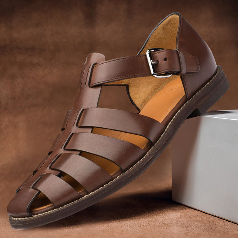 Heidi-Mode | Weiße Ledersandalen