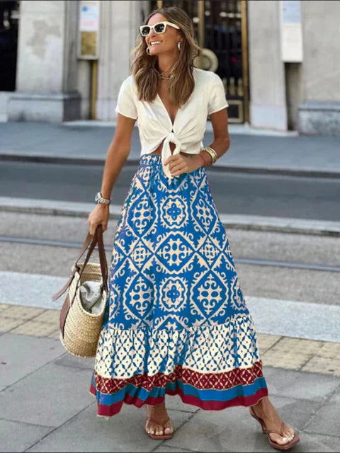 Heidi-Mode | Langer Sommerrock Im Retro Boho-Stil