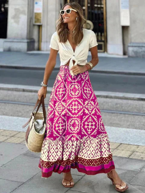 Heidi-Mode | Langer Sommerrock Im Retro Boho-Stil