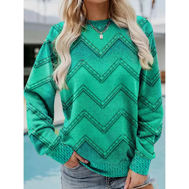 Druck Pullover Sweatshirt