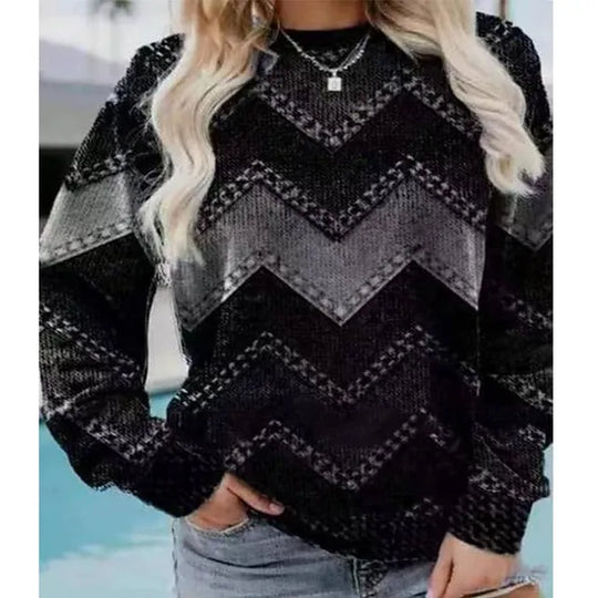 Druck Pullover Sweatshirt